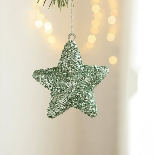 Bolas navideñas flocadas para decoración navideña. Se pueden usar varios estilos de adornos para árboles de Navidad para otras fiestas.