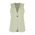 thumbnail image 4 of LISTHA Sleeveless Jackets Vest for Women Casual Solid Open Front Work Office Vest Mint Green L, 4 of 9