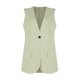 thumbnail image 4 of chaqueta de traje de verano para mujer trabajo casual sin mangas con cuello en v solo botón chaleco de traje de color sólido verde menta / s, 4 of 9