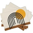 thumbnail image 6 of Boho Placemats Set of 4 Modern Abstract Art Table Mats 12 X 18 Inch Beige Orange Placemats Washable Fabric Mexican Farmhouse Table Mats for Party Holiday Kitchen Dining Table Indoor Decorations, 6 of 6