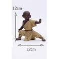 thumbnail image 4 of Small Monk Sculpture Statue Ceramic Home Decoration Crafts Chinese Style Tea Set Sculpture Buddha Statue, 4 of 4