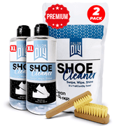 Y'ALLCANDIY Athletic Shoe Cleaning Kit, 2 Pack, 16 fl. oz, 2 Brushes, Sneaker Cleaner