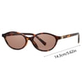 thumbnail image 2 of Gafas de sol retro ovaladas de los 90, unisex, protección UV 400, ligeras, para llevar a diario en la playa o en festivales, 2 of 2
