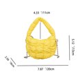 thumbnail image 4 of 6925 Mini Bolso Ligero Con Nube Plisada Y Bordado Acolchado  Bolso Bandolera Con Cadena (amarillo) Amarillo, 4 of 9