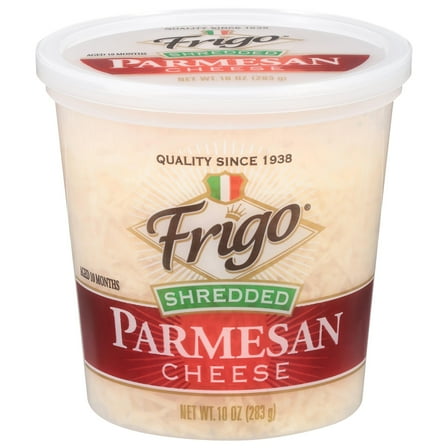 Frigo Shredded Parmesan Cheese, 10 oz Refrigerated Plastic Cup