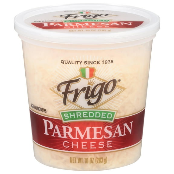 Frigo Shredded Parmesan Cheese, 10 oz Refrigerated Plastic Cup