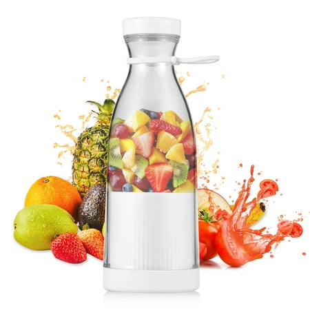 

Portable Electric Blender 420ml Juicer Cup 6 for Smoothie Milkshake Juice Baby Food Built-in Rechargeable Battery for Travel Sports Kitchen Office Outdoors