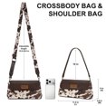 thumbnail image 3 of Wrangler Shoulder Bag for Women Flap Crossbody Bag with Double Straps, Cow-Coffee, 3 of 8