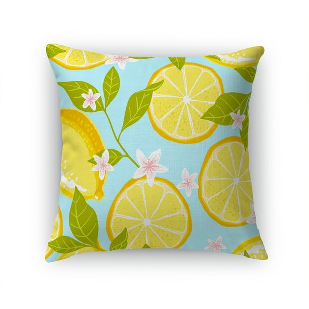 LEMON DAYS BLUE Accent Pillow By Kavka Designs