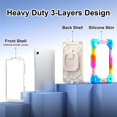 thumbnail image 4 of Xyhop Rugged Hybrid Case for Samsung Galaxy Tab A9 8.7 inch 2023, 360 Degree Stand Shoulder Strap Protector, 4 of 8