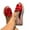 Red, variant on OAVQHLG3B Women Bowknot Beach Summer Slippers Platform Slope Heels Plus Size Shoes