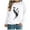 White-Shirts, variant on Jsaierl Womens Crewneck Sweatshirts Plus Size Casual Feather Print Sweatshirt Top Long Sleeve Fashion Fall Pullover Sweatshirts