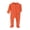 Orange, variant on QNANSPI Baby Boys and Girls Romper, Toddler One Piece Jumpsuit, Infant Footed Coverall Solid Color Round Neck Long Sleeve Jumpsuit With Pocket Zipper for 3-18 Months Babies