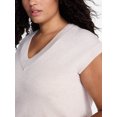 thumbnail image 2 of Terra & Sky Women's Plus Ribbed Sleeveless V Neck Sweater Top, Sizes 0X-5X, 2 of 3