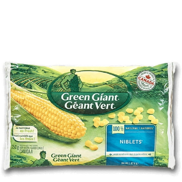 Green Giant Maïs À Grains Entiers Niblets* Congelé . Cultivé et emballé au Canada Maïs À Grains Entiers Niblets