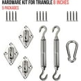 thumbnail image 2 of Sunrise Sun Shade Sail Hardware Kit for Triangle Sun Shade Sail Installation with 8 inches Turnbuckles, Stainless Steel, Set of 5 B, 2 of 5
