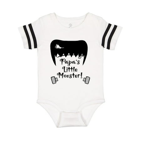 

Inktastic Halloween Papa s Little Monster Frankenstein Gift Baby Boy or Baby Girl Bodysuit