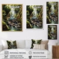 thumbnail image 4 of Designart "Enchanting Waterfall Green Pickup Truck Escape I" Pickup Truck Floater Framed Wall Art Living Room, 4 of 7