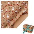thumbnail image 2 of Christmas Wrapping Paper, Thick Kraft Gift Wrapping Paper, Vintage Xmas Wrapping Paper for Christmas New Year Holiday, Xmas Wrapping Papers for Gifts Arts Crafts Decorations, 50x70CM, 2 of 9