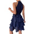 thumbnail image 2 of PALACLOTH Women's Halter Summer Sleeveless Fit & Flare Ruffle Pullover Sexy Dress, 2 of 3