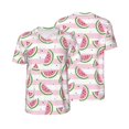 thumbnail image 6 of Rocae Watermelon for Breathable Men's Baseball T-Shirt Fashionable Casual Baseball Jersey, Moisture-wicking Sportswear 4X-Large, 6 of 9