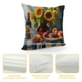 thumbnail image 4 of PHYHOO Sunflower Fruit Red Wine Pillowcase Colorful Printed Pillow Case Short Plush Square Decorative Cushion Cover Suitable for Sofa Bedroom, 4 of 5
