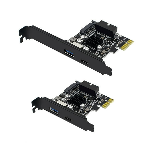 PCIE to USB3.0 Expansion Card Port Adapting Tool Connection Converter Type-c SATA 15pin Adapter Cards Desktop Accessories Full Height Size