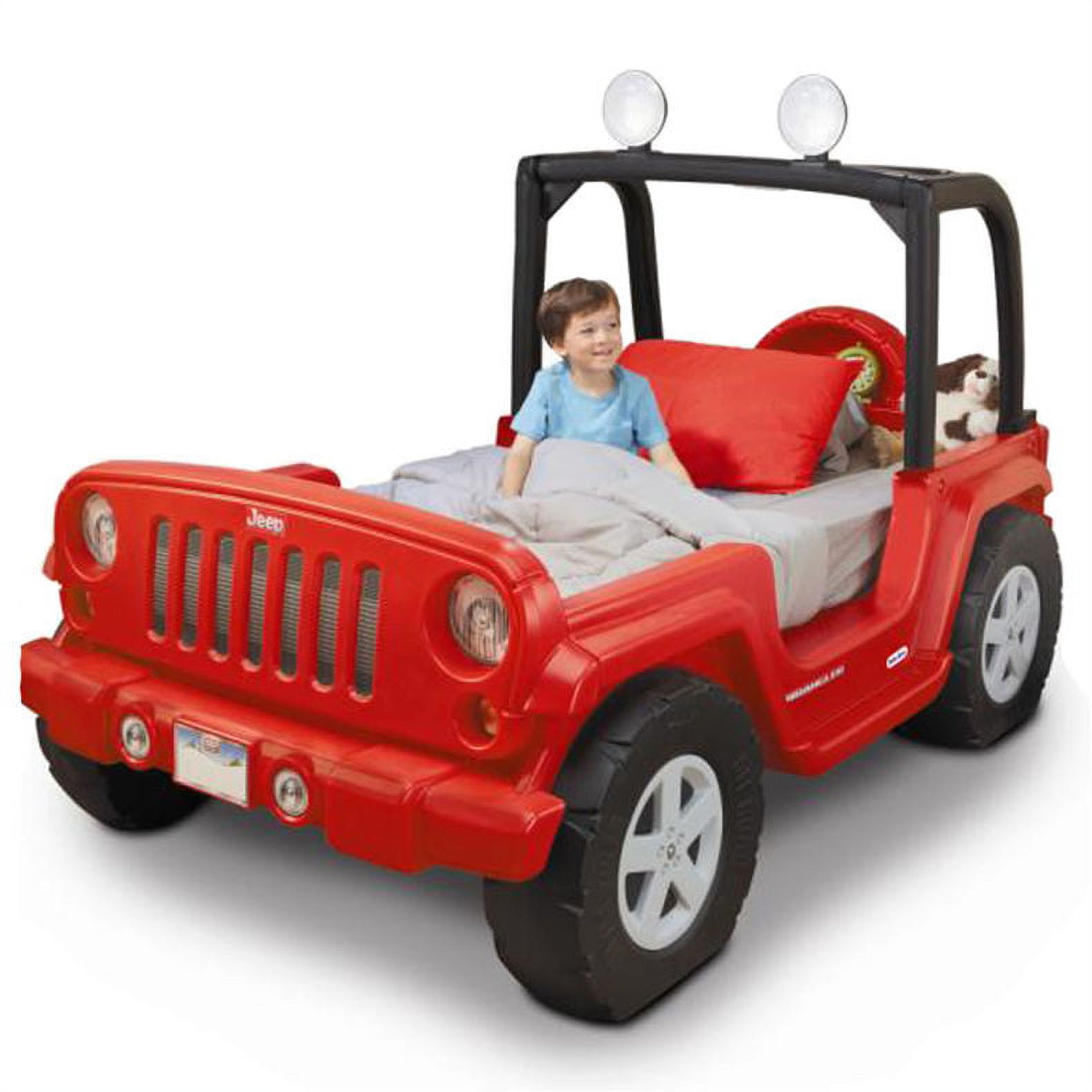Little Tikes Jeep Wrangler Toddler-to-Twin Convertible Bed, Red - image 3 of 8