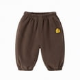 thumbnail image 1 of Zanarzt Toddler Pull On Pants Baby Girls Toddler Kids Boys Girls Active Jogger Sweatpants Cute Cartoon Animals Letter Casual Pants Trousers Clothes Coffee,3-6 Months, 1 of 1