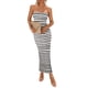 thumbnail image 1 of Vestido PRETTYGARDEN Maxi Ajustado sin Tirantes con Abertura Lateral Talla XL, 1 of 8