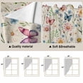 thumbnail image 5 of Pink Spring Floral Swag Valances for Windows 2 Pack, Kitchen Window Curtains 36 Inch Length, Elegant Pastoral Flowers Butterflies Rustic Privacy Swag Curtains for Living Room/Bathroom 36"x36", 5 of 8