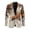 Autumn Oak Leaf Pattern, variant on Summer Sport Coat with Floral Leopard Print, Slim Fit Lightweight Polyester Men's Business Jacket for Casual Wear
