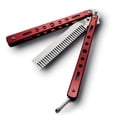 thumbnail image 2 of Peine Plegable Práctica Entrenamiento Mariposa Herramienta Peluquería () Rojo, 2 of 9