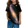 thumbnail image 2 of Frwgonr Girls Everyday T-Shirts Soft Space Tees Kids Boys Casual Tshirts Clothes Summer Tops Black, Size 3-14 Years, 2 of 6