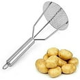 Stainless Steel Potato Masher With Handle For Creamy Mashed Potato
