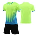 thumbnail image 2 of Custom Football Kit Set for Adult and Child, Name Number Team Logo DIY Family Match Personalized Jersey Shirt Shorts Set, Dad and Son Matching Outfits Green XXS, 2 of 6
