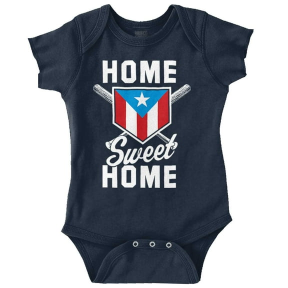 Puerto Rico Baseball State Flag Pride Romper Boys or Girls Infant Baby Brisco Brands NB
