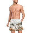 thumbnail image 3 of FORMRS Mens Swim Trunks Mesh Liner Quick Dry Casual Beach Board Shorts with Pockets, Sizes S-2XL, Halloween Pumpkin Field, 3 of 9
