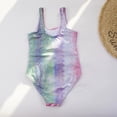 thumbnail image 4 of Byoo Big Girls UPF 50+ One Piece Swimsuit Shimmer Print Pool Water Activities Swimwear,Red, 4 of 7