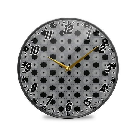 Wall Clock Battery Operated Non-Ticking Silent for Living Room Bedroom Kitchen Office Decor Octagon and Square 9.5