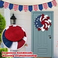 thumbnail image 5 of Front Door Wreath, Patriotic decorations, 15 in, Red White and Blue Accessories, Wall decoration, Blue Wall decor, independence Day, 1 Pc, 5 of 8