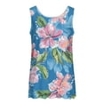 thumbnail image 3 of Hauts d'Été pour Femmes 2025, Débardeurs Amples Tendance à Imprimé Floral Col Rond Blouse en Chiffon Sans Manches Décontractée, 3 of 5