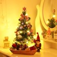 thumbnail image 6 of 17.7inch Pre-lit Mini Christmas Tree,Small Tabletop Christmas Tree With Light ,Xmas Christmas Pine Tree Ornament for Indoor Outdoor Home Holiday Decoration, 6 of 8