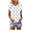 thumbnail image 3 of Summer Womens Tops 2025 Fashion Plus Size Casual Short Sleeve Round Neck Print Ladies Blouse, 3 of 9