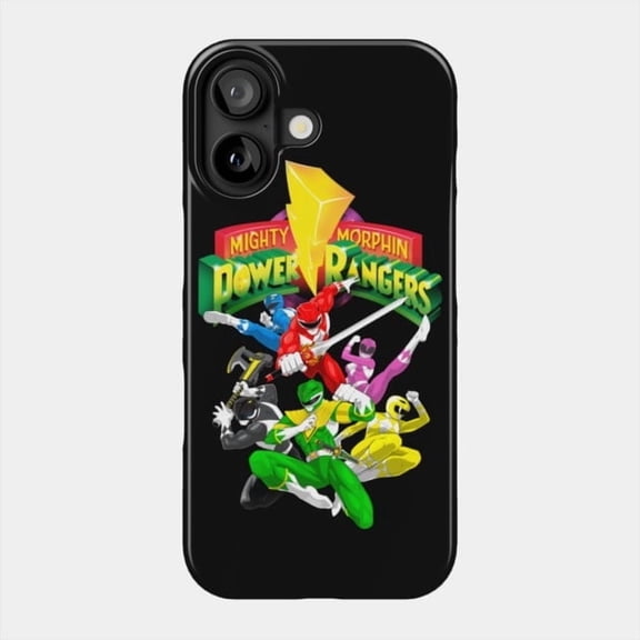 Power Rangers Action with a Classic and Mighty Morphin 90s A819 Protective Case for iPhone 17 16 15 14 13 12 11 Pro Max
