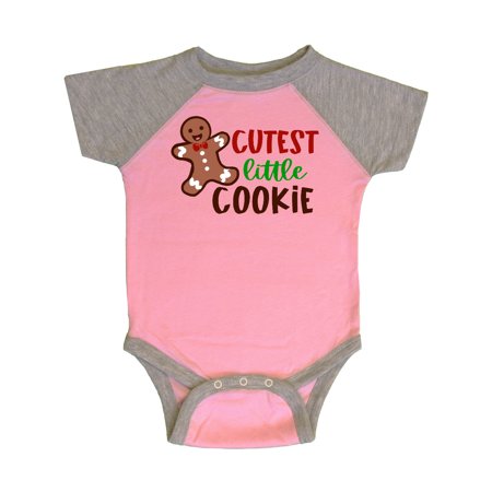 

Inktastic Cutest Little Cookie Cute Christmas Gingerbread Man Gift Baby Boy or Baby Girl Bodysuit