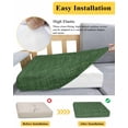 thumbnail image 5 of Dark Green Burlap Texture Couch Cushion Covers Stretch, Washable Sofa Seat Covers Individual Seat Cushion Sofa Slipcovers Farmhouse Vintage Green Couch Cover Furniture Protector L-1PCS, 5 of 7