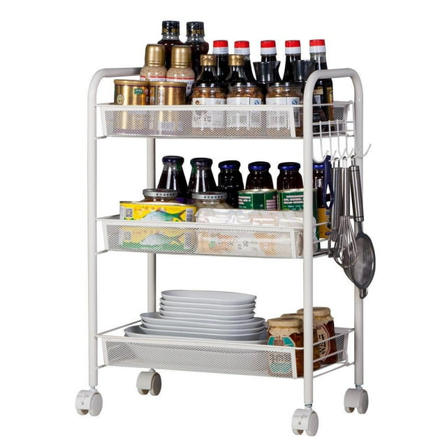 GoDecor Organisateur de 3 Niveaux de Rangement de Laminage de Métal Étagères de Cuisine