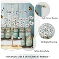 thumbnail image 4 of Teal Daisy Farmhouse Floral Kitchen Curtains Rustic Flower Small Short Cafe Window Curtains Country Wooden Barn Inspirational Bathroom Window Drapes Treatment Tier Curtains (27.5x39 Inch), 4 of 6