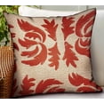 thumbnail image 2 of Plutus Brands Claret Leaflet Orange Paisley Luxury Outdoor/Indoor Throw Pillow, 2 of 3